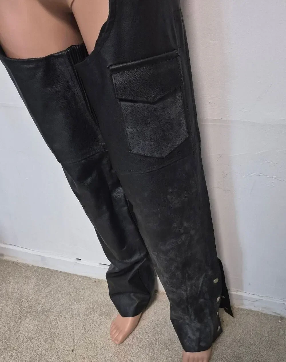 Jafrum motorcycle leather chaps